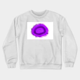 Ultra voilet agate mineral cross section background Crewneck Sweatshirt